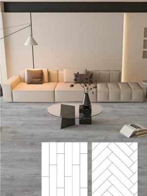 Kvarca vinila flīzes NOVA GREY, LVT, līmējāmā sistēma