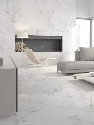 Matētas flīzes SMOKE WHITE MARBLE, 60x120 cm, slim, AC