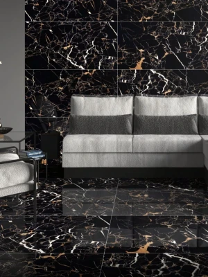 Glancētas flīzes PORTORO BLACK, 60x120 cm, AM