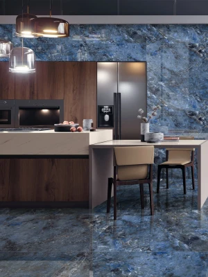 Glancētas flīzes MARMO AZZURRO, 60x120 cm, LE