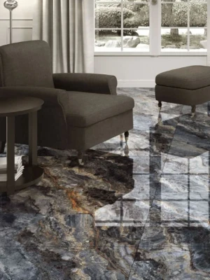 Glancētas flīzes SANTORINI BLUE MARBLE, 60x120 cm, TS