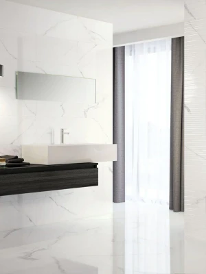 Glancētas flīzes SANTORINI WHITE MARBLE, 60x120 cm, TS