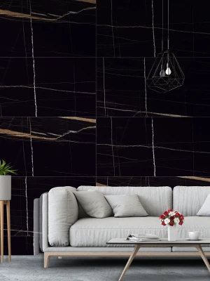 Glancētas flīzes SAIN LAUREN MODERN BLACK, 60x120 cm, TS