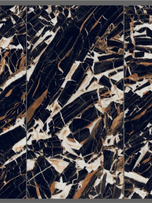 Glossy tiles with gold crystals GOLDEN COSMOS, 60x120 cm, TS