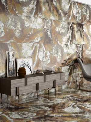 Glancētas flīzes ar zelta kristāliem GOLDEN LUXURY, 60x120 cm, TS