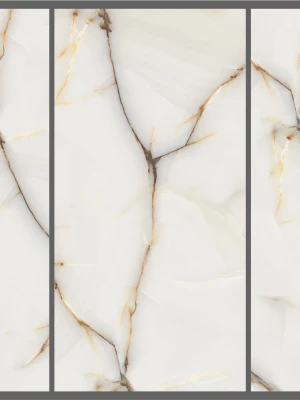 Glancētas flīzes ar zelta kristāliem GOLDEN ICE ONYX, 60x120 cm, TS