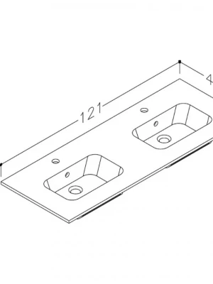 Dubultā izlietne ELIDE, 120 cm