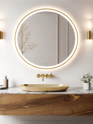 Spogulis ar LED apgaismojumu Ø 80 cm, 36W, 3CCT