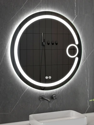LED spogulis ar apsildes funkciju SOLAR, Ø 80 cm, 2700-6500K, 52W, 3025Lm, IP44