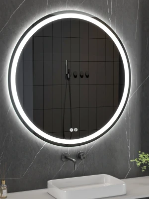 LED spogulis ar apsildes funkciju RONDO, Ø 100 cm, 2700-6500K, 31W, 3388Lm, IP44