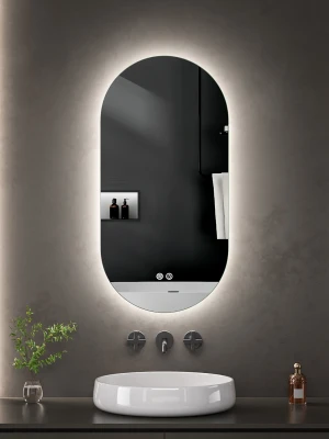 LED spogulis ar apsildes funkciju ALBA, 90 x 45 cm, 2700-6500K, 22W, 2541Lm, IP44