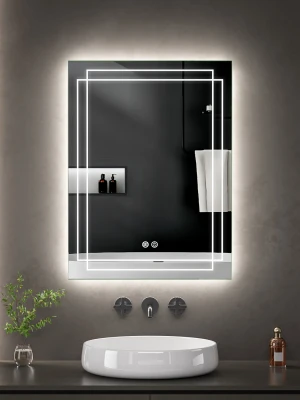 LED spogulis ar apsildes funkciju INCANTO, 80 x 60 cm, 2700-6500K, 29W, 3146Lm, IP44