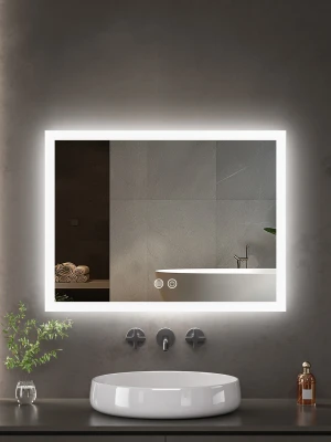 LED spogulis ar apsildes funkciju PURA, 80 x 60 cm, 2700-6500K, 19W, 2112Lm, IP44