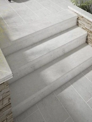 Kāpņu flīzes WHITE STONE, 120 x 31.7 cm, GR