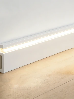 Polistirola grīdlīste LED lentei, 2400x100x18mm