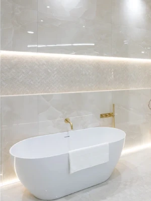 Glancētas flīzes ONYX WHITE, 60x120 cm, DE