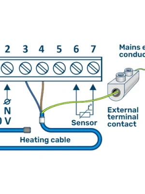 Programmējams temperatūras regulators HW500, 16A, 3,6 kW
