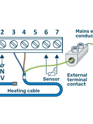 Programmējams temperatūras regulators ar Wi-Fi tālvadības piekļuvi SN-15, 16A, 3,6 kW