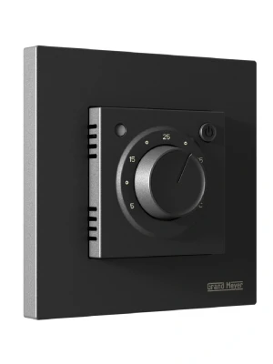 Elektroniskais termoregulators, 3600W, 16A, IP20, melns