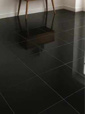 Глянцевая плитка ITORONTO SUPER BLACK, 60x60 cm, EG