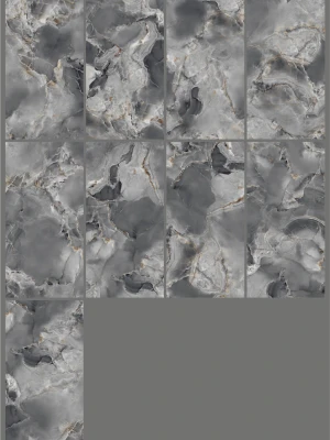 Glancētas flīzes ONICE GRIGIO CRISTALLO HIGH-GLOSSY, 60x120cm, SC