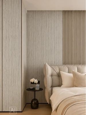 Стеновая панель из бамбукового WPC премиум-класса Oak Grey, 2800 × 1200 × 8 мм