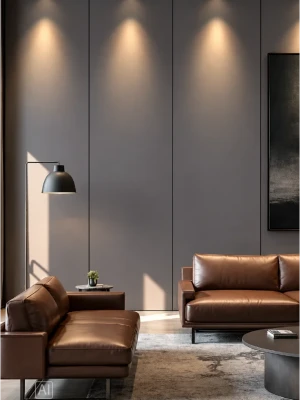 Стеновая панель из бамбукового WPC премиум-класса Anthracite Matte Mono, 2800 × 1200 × 8 мм