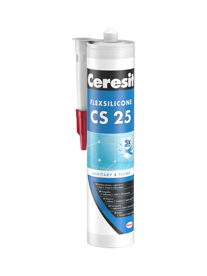 Sanitārais silikons CS25, 280 ml, 01 WHITE