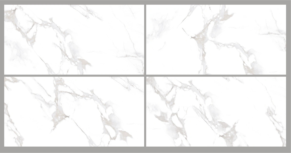 Matētas flīzes SANTORINI WHITE MARBLE, 60x120 cm, TS