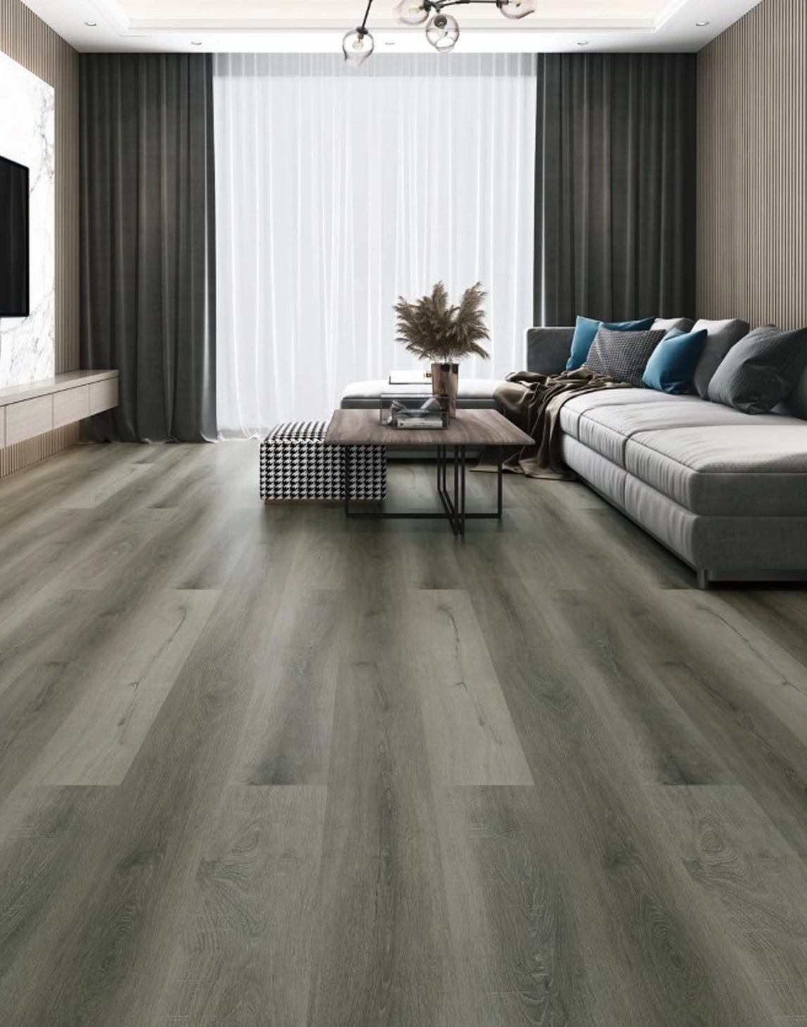 Kvarca vinila flīzes FROSTY OAK, SPC, klikšķu sistēma (click)