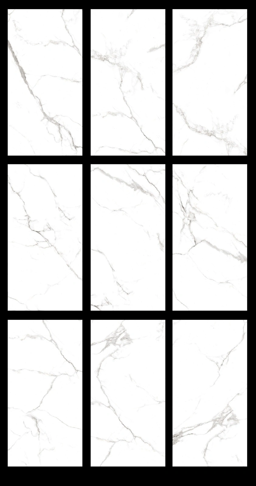 Glancētas flīzes STATUARIO WHITE, 60x120 cm, AM