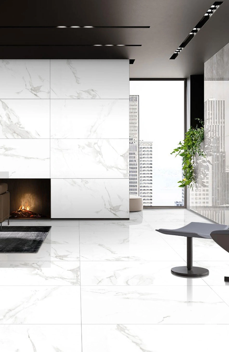 Matētas flīzes MANDALAY WHITE, 60x120 cm, AM