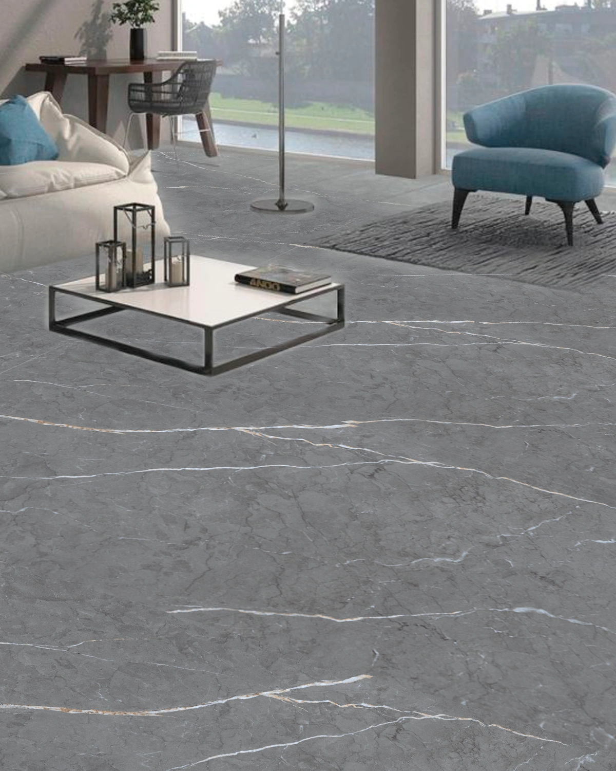 Glancētas flīzes IMPERIAL GREY, 60x120 cm, AM