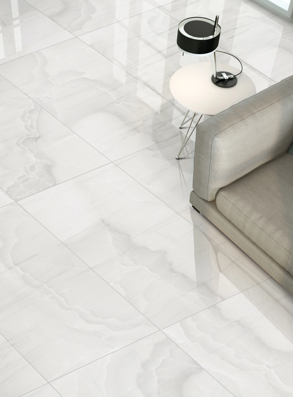 Glancētas flīzes VERONA ONYX SILVER, 60x120 cm, LE
