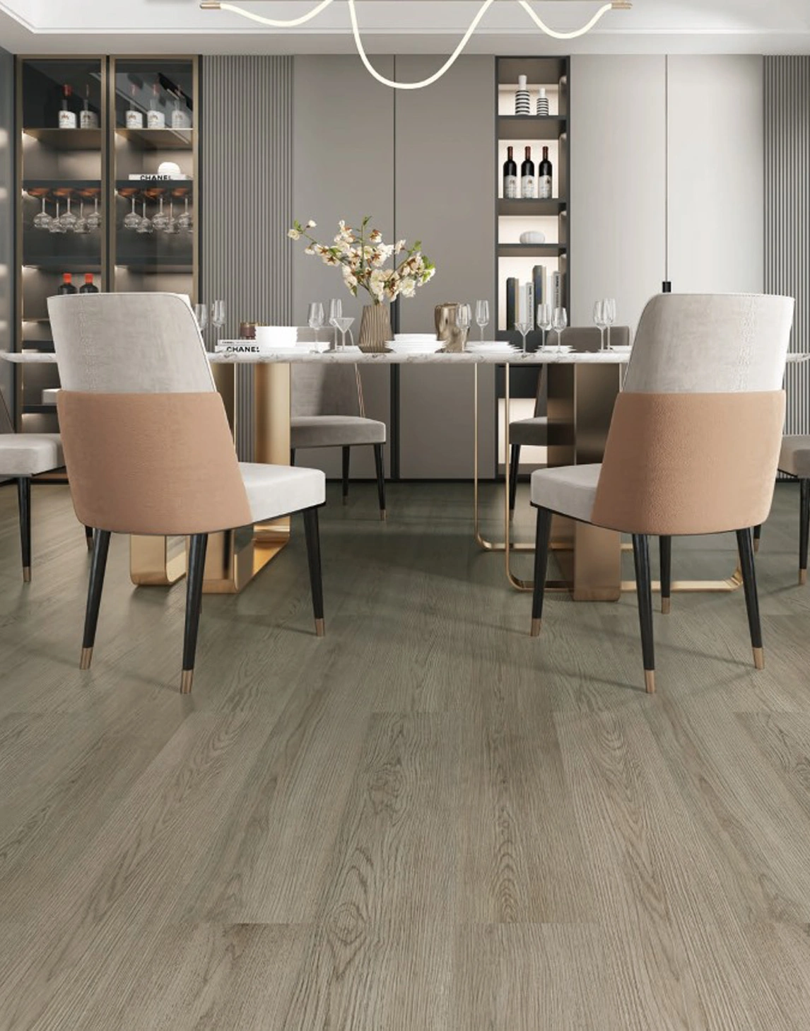 Quartz vinyl tiles ROYAL OAK, SPC, Click system