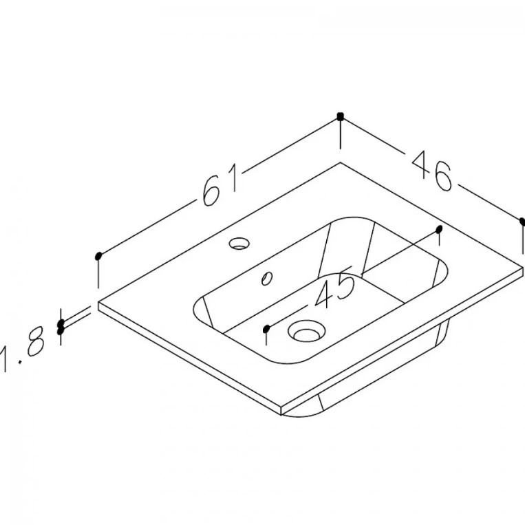 Sink ELIDE, 60 cm