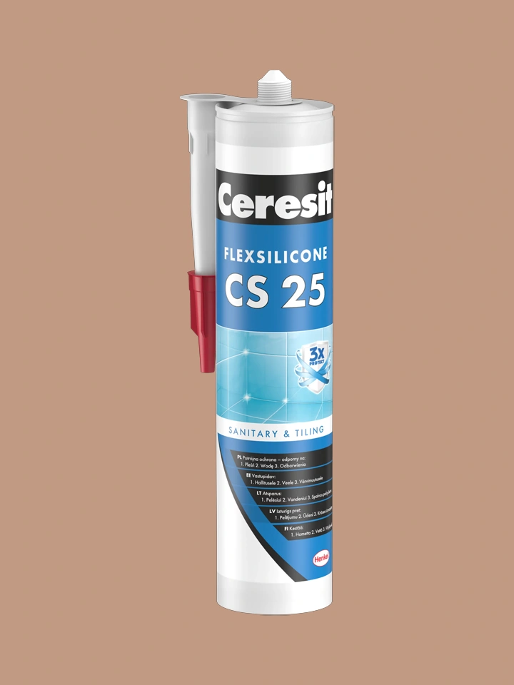 Sanitārais silikons CS25, 280 ml, 47 SIENA