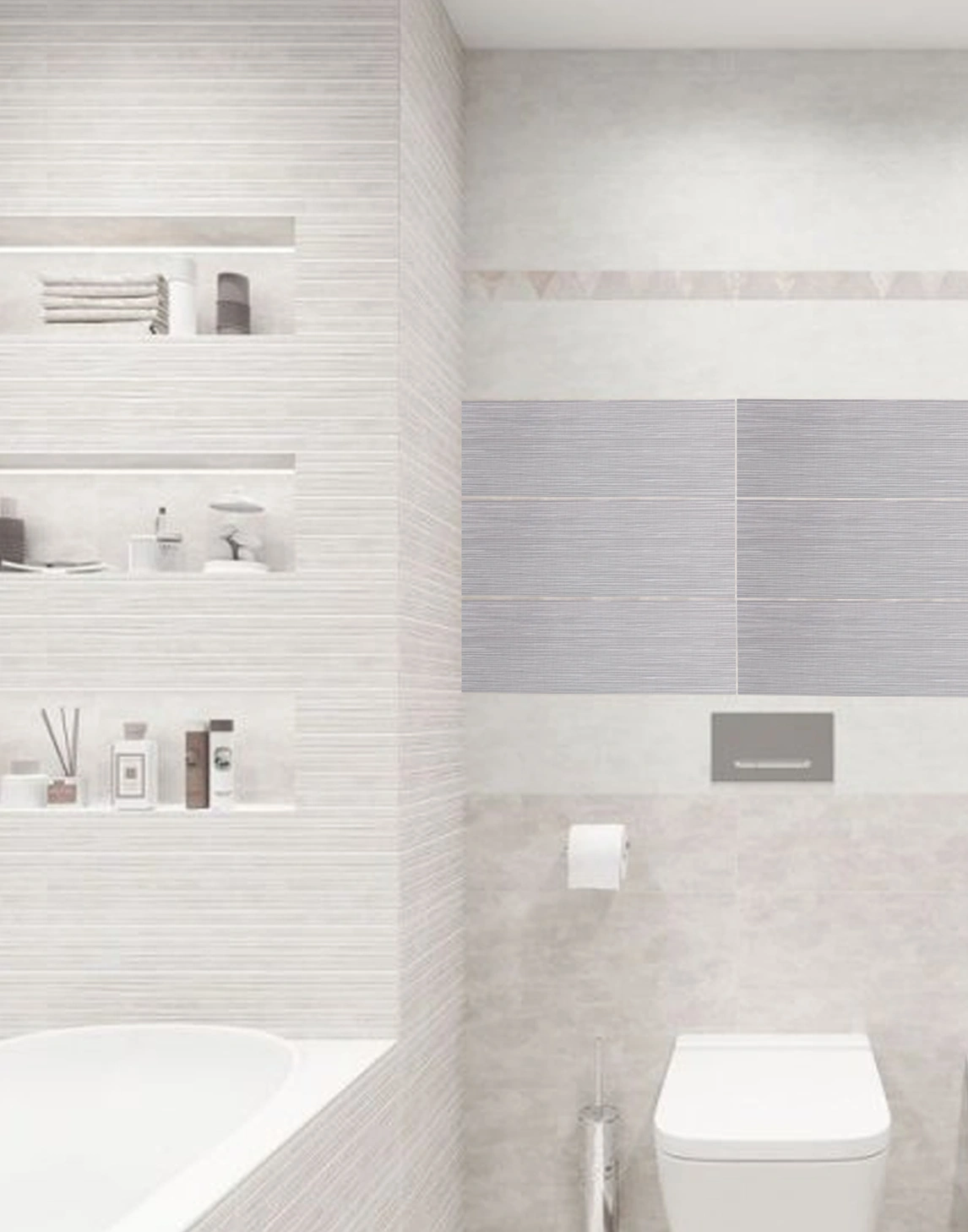 Matte wall tiles PRIS.BELVER PEARL, 20x60 cm, US