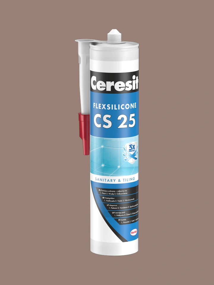 Sanitārais silikons CS25, 280 ml, 58 CHOCOLATE