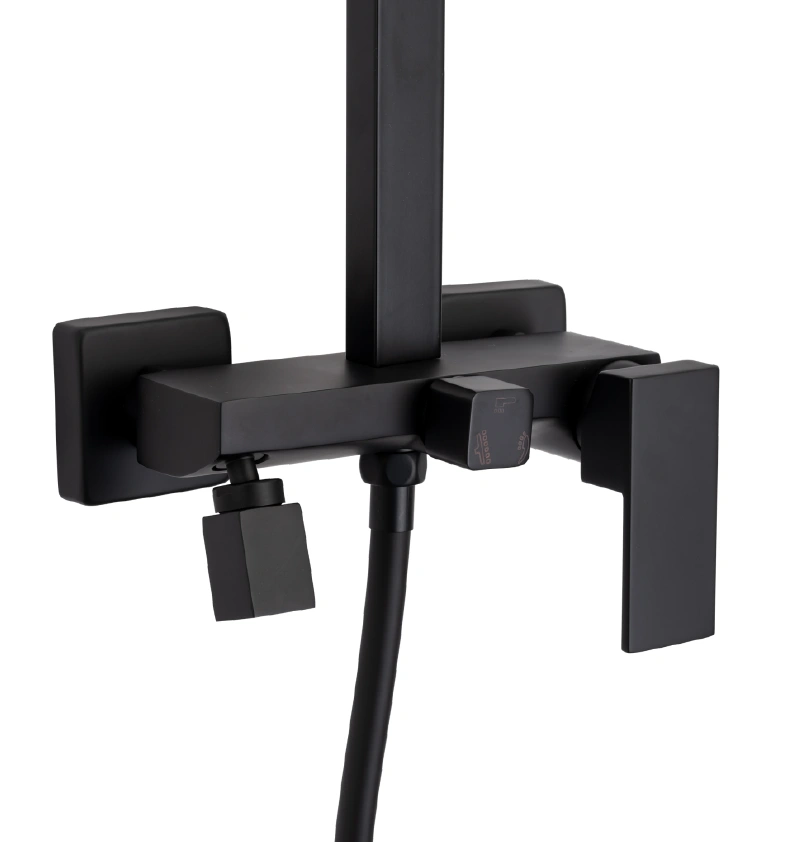 Lietus dušas komplekts FAUCET, Melns