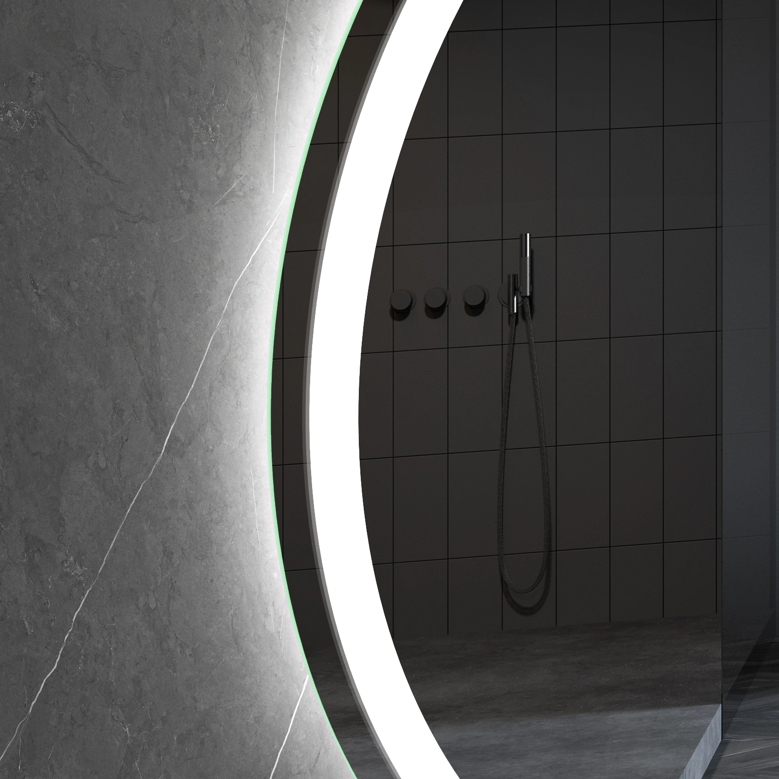 LED spogulis ar apsildes funkciju RONDO, Ø 100 cm, 2700-6500K, 31W, 3388Lm, IP44