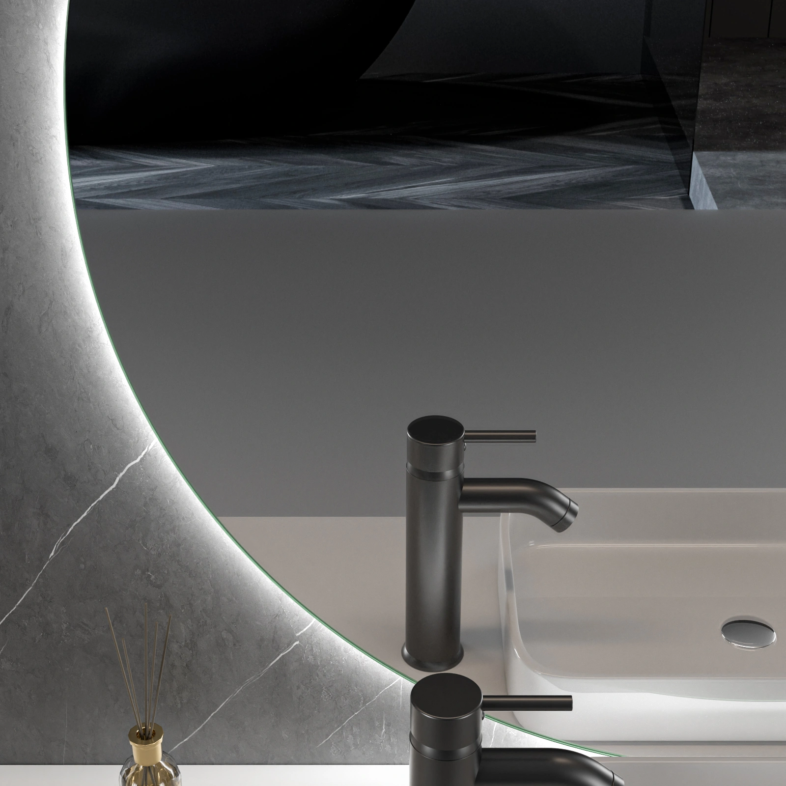 LED spogulis ar apsildes funkciju PORTO Medium, 80 x 100 cm, 2700-6500K, 31W, 3509Lm, IP44