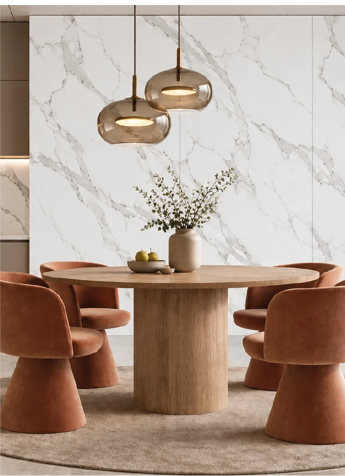 Премиум-класса SPC водостойкая матовая стеновая панель WHITE MARBLE IMPERIAL, 2800 × 1200 × 4 мм