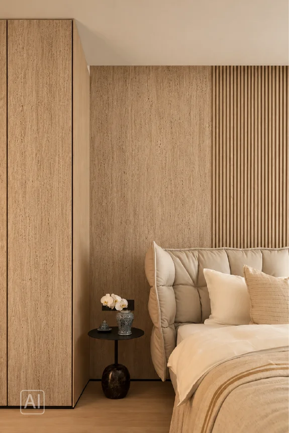 Стеновая панель из бамбукового WPC премиум-класса Oak Cream, 2800 × 1200 × 8 мм