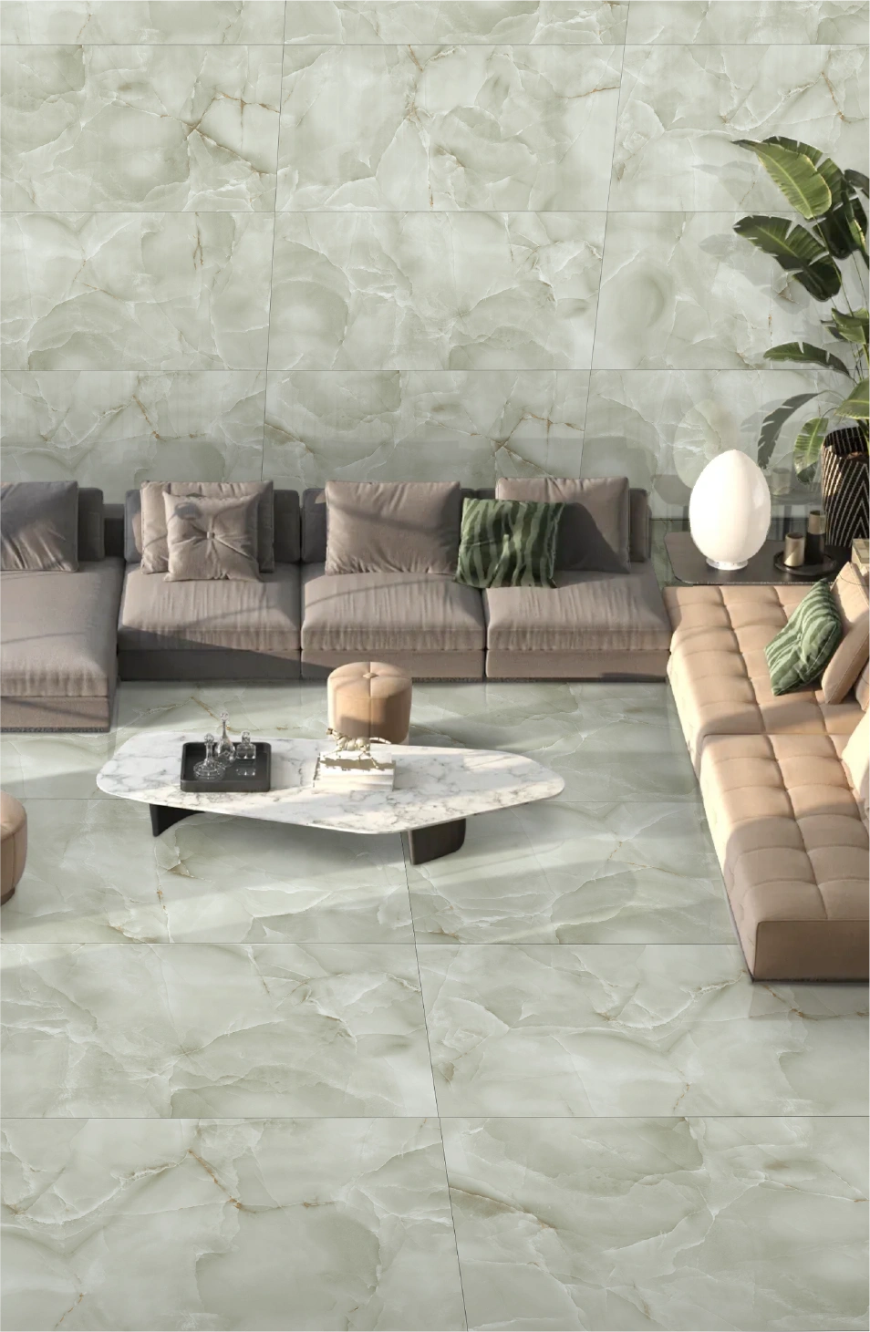 Glossy tiles ONICE SMERALDO IMPERIALE, 60x120cm, SC