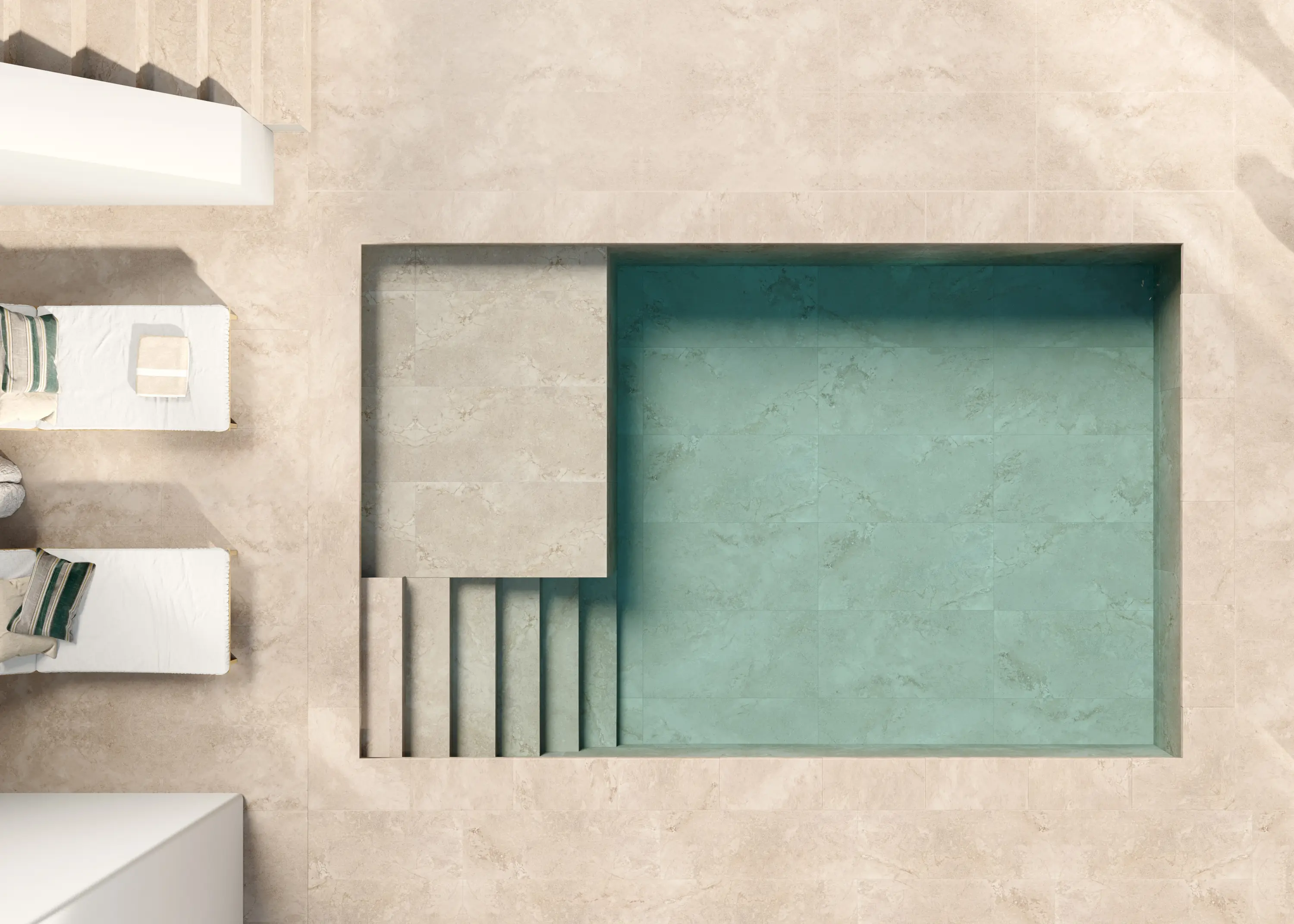 Kāpņu flīzes CORINTO BEIGE, 120 x 31.7 cm, GR