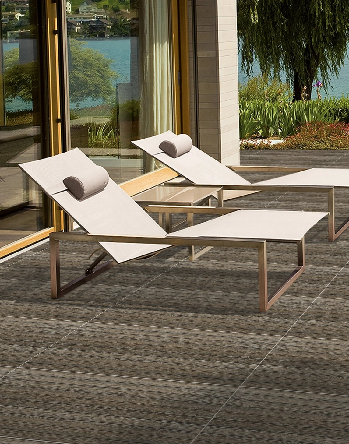 Matētas flīzes ASPEN TEAK BROWN, 60x120 cm, TS