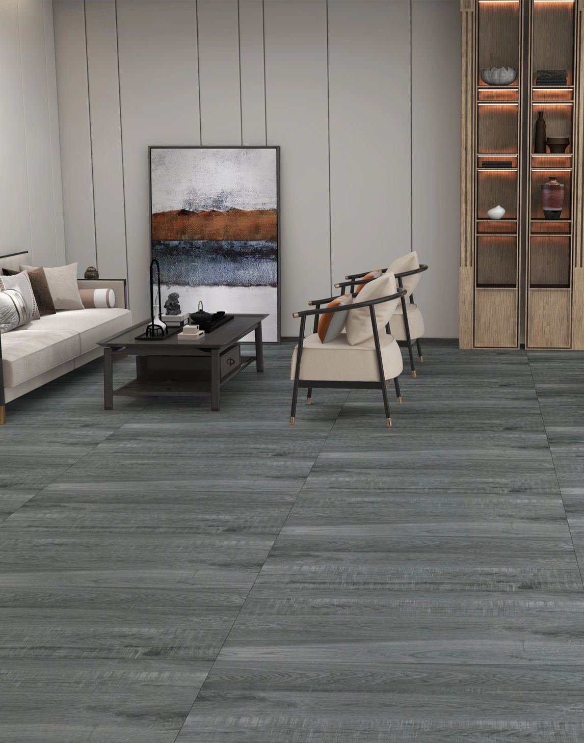 Matte tiles ARGENT WOOD, 60x120 cm, TS