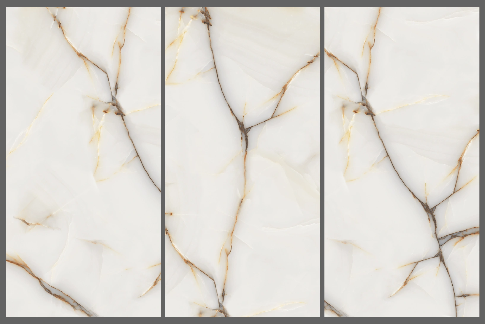 Glancētas flīzes ar zelta kristāliem GOLDEN ICE ONYX, 60x120 cm, TS