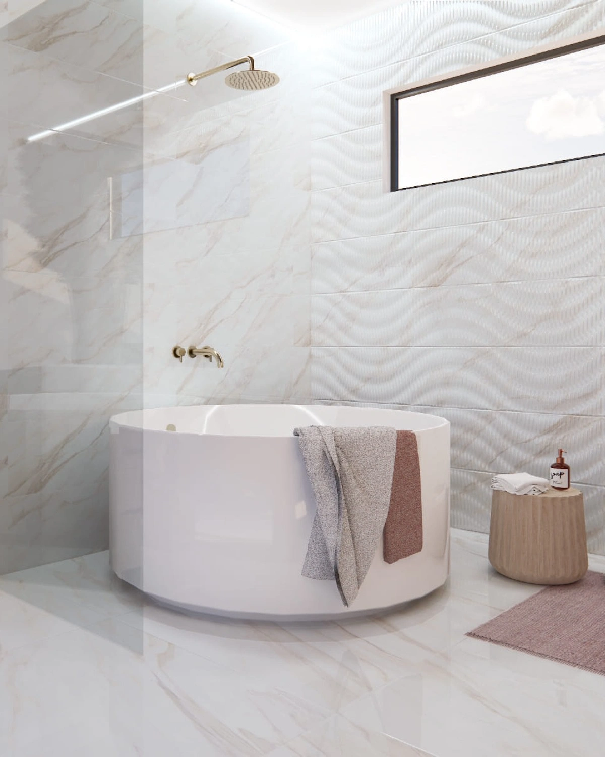 Matte wall tiles ESS.RLV. MT.CALAC GOLD, 30x90 cm, US
